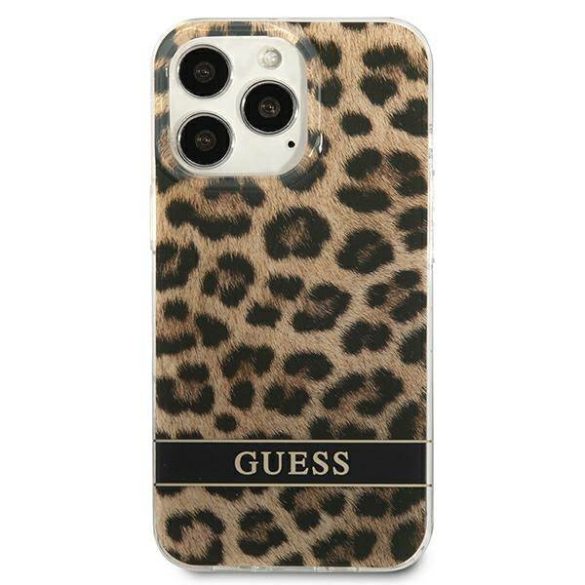 Guess GUHCP13LHSLEOW iPhone 13 Pro / 13 6,1" barna Leopárd keménytok