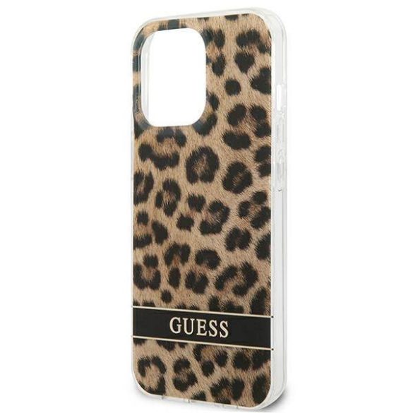 Guess GUHCP13LHSLEOW iPhone 13 Pro / 13 6,1" barna Leopárd keménytok