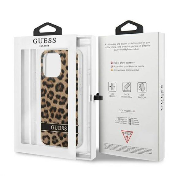 Guess GUHCP13LHSLEOW iPhone 13 Pro / 13 6,1" barna Leopárd keménytok