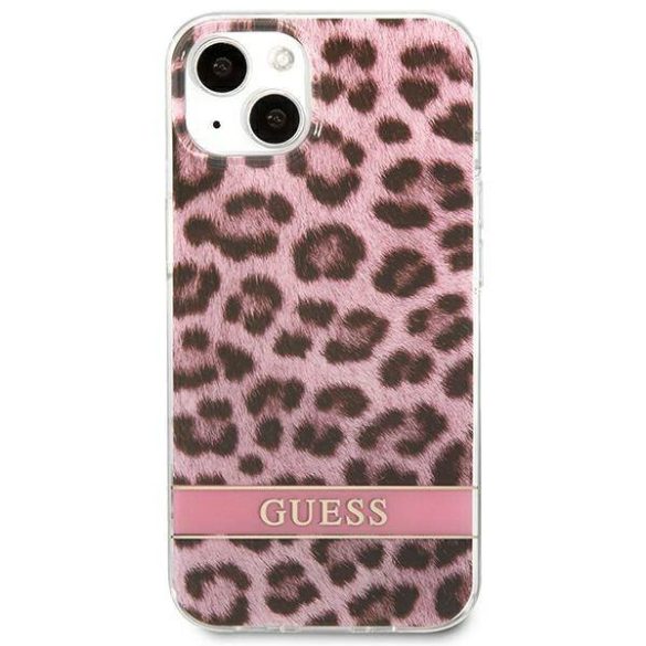 Guess GUHCP13SHSLEOP iPhone 13 mini 5,4" rózsaszín Leopárd keménytok