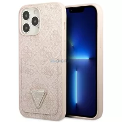   Guess GUHCP13LP4TPP iPhone 13 Pro / 13 6,1" rózsaszín 4G háromszög logó Cardslot keménytok