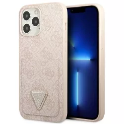   Guess GUHCP13XP4TPPP iPhone 13 Pro Max 6,7" rózsaszín 4G háromszög logó Cardslot keménytok