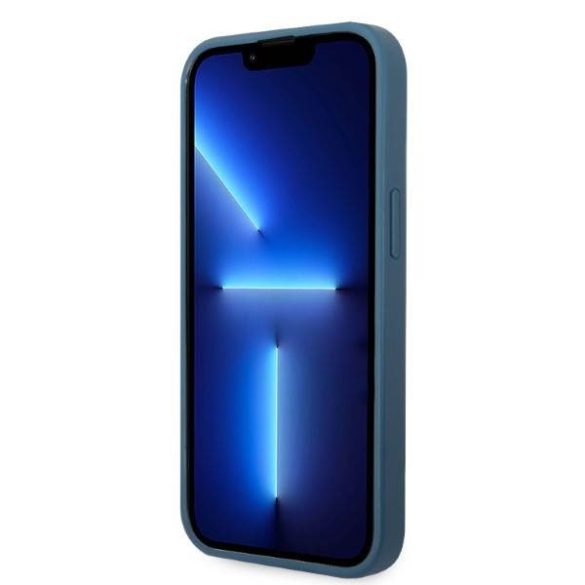Guess GUHCP13SP4TPB iPhone 13 mini 5,4" kék 4G háromszög logó Cardslot keménytok