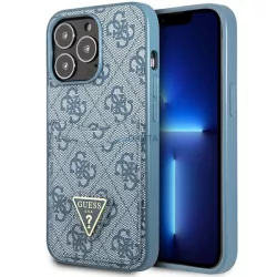   Guess GUHCP13LP4TPB iPhone 13 Pro / 13 6,1" kék 4G háromszög logó Cardslot keménytok