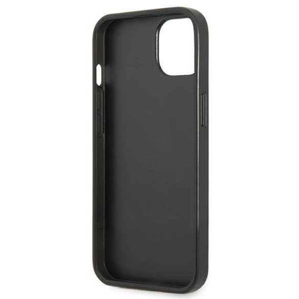 Guess GUHCP13SPS4MK iPhone 13 mini 5,4" fekete Saffiano 4G kis fém logós keménytok
