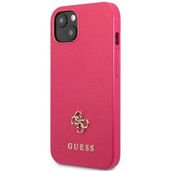 Guess GUHCP13SPS4MF iPhone 13 mini 5,4" rózsaszín Saffiano 4G kis fém logós keménytok