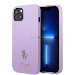   Guess GUHCP13SPS4MU iPhone 13 mini 5,4" lila Saffiano 4G kis fém logós keménytok