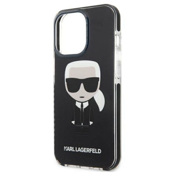 Karl Lagerfeld KLHCP13XTPEIKK iPhone 13 Pro Max 6,7" keménytok fekete ikonikus Karl Lagerfeld