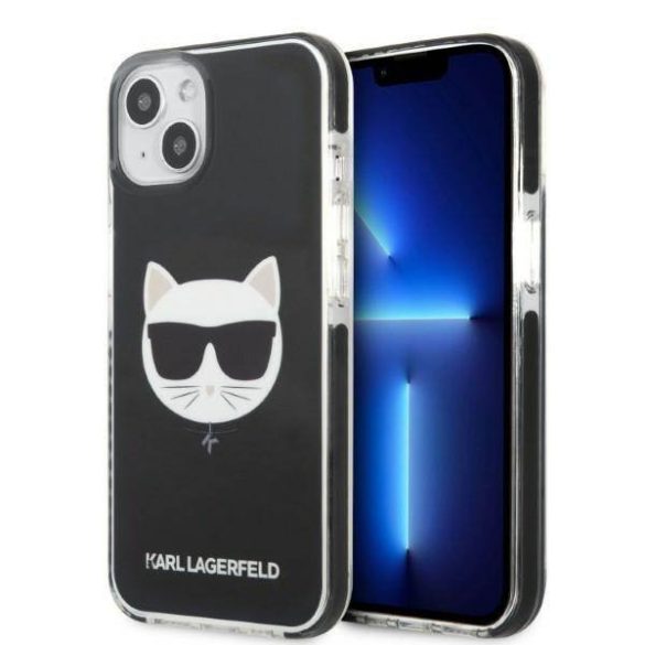 Karl Lagerfeld KLHCP13STPECK iPhone 13 mini 5,4" keménytok fekete Choupette fej tok