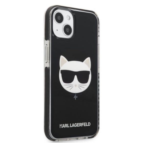Karl Lagerfeld KLHCP13STPECK iPhone 13 mini 5,4" keménytok fekete Choupette fej tok