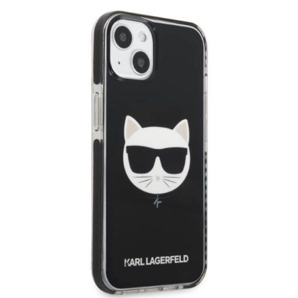 Karl Lagerfeld KLHCP13MTPECK iPhone 13 / 14 / 15 6,1" keménytok fekete Choupette Head