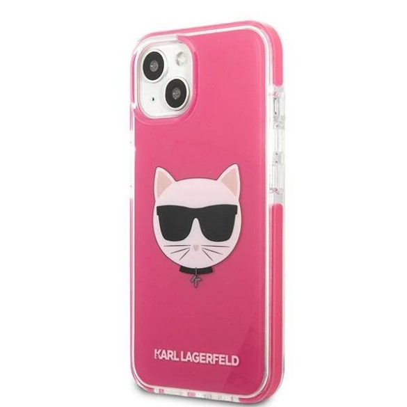 Karl Lagerfeld KLHCP13STPECPI iPhone 13 mini 5,4" keménytok fukszia Choupette fej tok