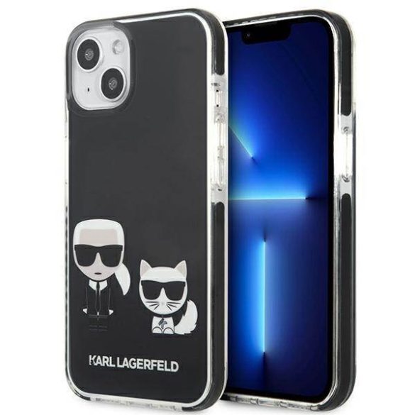 Karl Lagerfeld KLHCP13STPEKCK iPhone 13 mini 5,4" keménytok fekete Karl&Choupette tok