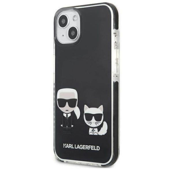 Karl Lagerfeld KLHCP13STPEKCK iPhone 13 mini 5,4" keménytok fekete Karl&Choupette tok