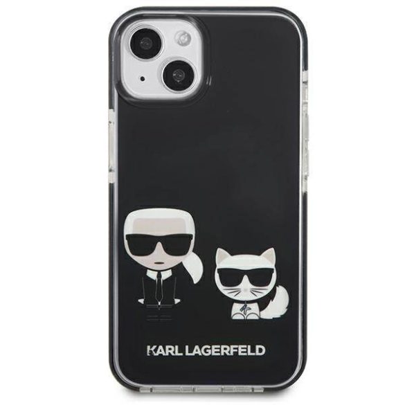 Karl Lagerfeld KLHCP13STPEKCK iPhone 13 mini 5,4" keménytok fekete Karl&Choupette tok