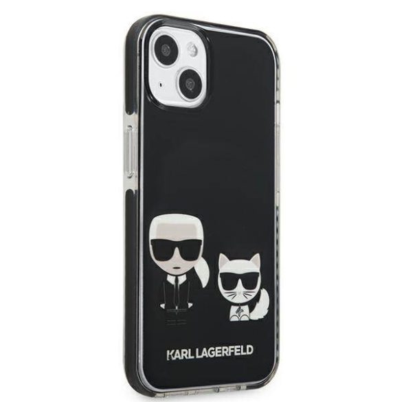 Karl Lagerfeld KLHCP13STPEKCK iPhone 13 mini 5,4" keménytok fekete Karl&Choupette tok