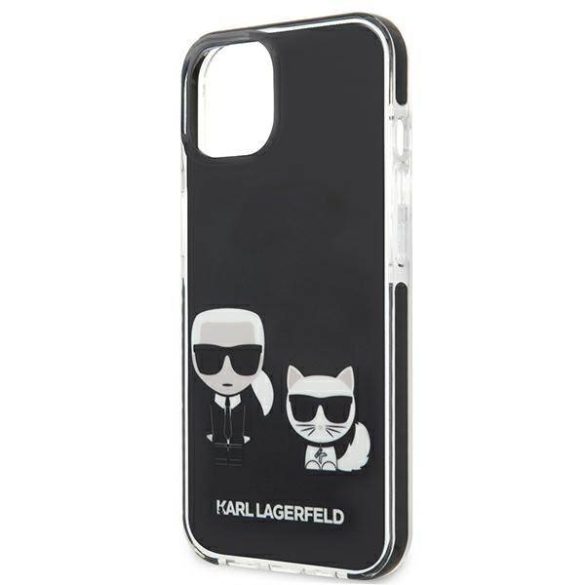 Karl Lagerfeld KLHCP13STPEKCK iPhone 13 mini 5,4" keménytok fekete Karl&Choupette tok