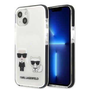 Karl Lagerfeld KLHCP13STPEKCW iPhone 13 mini 5,4" keménytok fehér Karl&Choupette tok