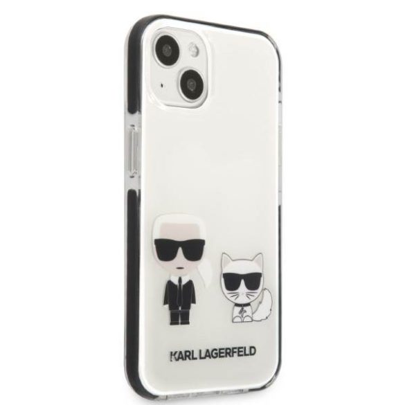 Karl Lagerfeld KLHCP13STPEKCW iPhone 13 mini 5,4" keménytok fehér Karl&Choupette tok