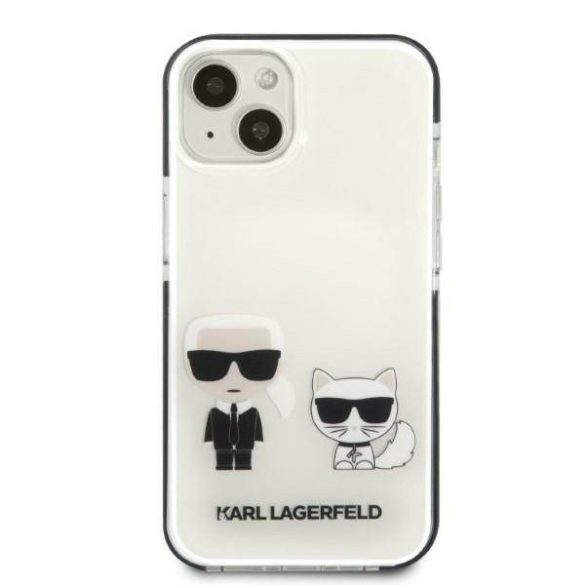 Karl Lagerfeld KLHCP13MTPEKCW iPhone 13 / 14 / 15 6,1" keménytok fehér Karl&Choupette