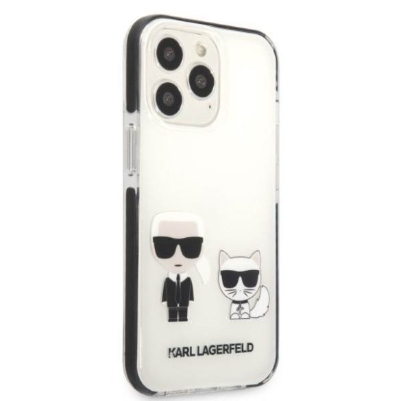 Karl Lagerfeld KLHCP13XTPEKCW iPhone 13 Pro Max 6,7" keménytok fehér Karl&Choupette 