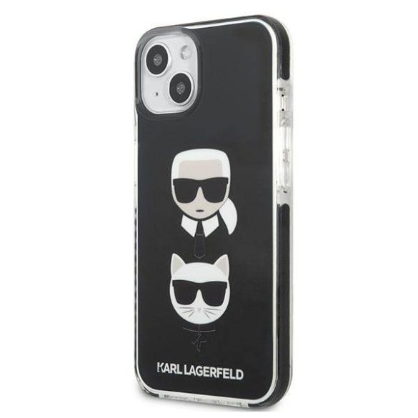 Karl Lagerfeld KLHCP13MTPE2TK iPhone 13 / 14 / 15 6,1" keménytok fekete Karl&Choupette Head