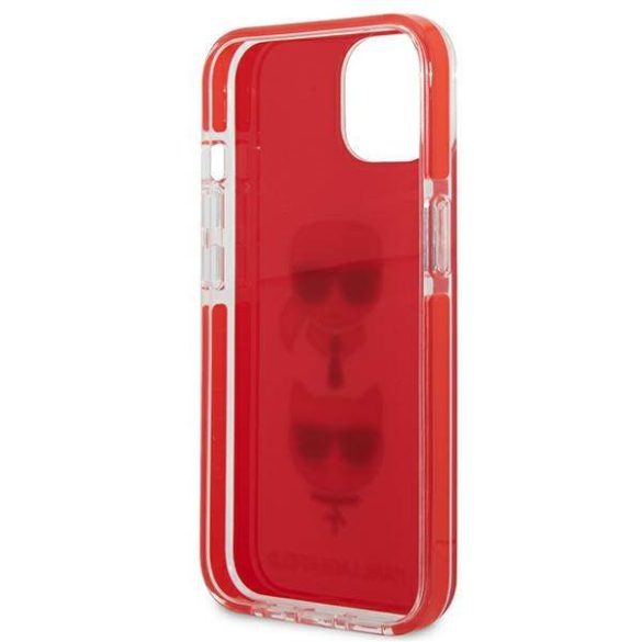 Karl Lagerfeld KLHCP13STPE2TR iPhone 13 mini 5,4" keménytok piros Karl&Choupette fej tok