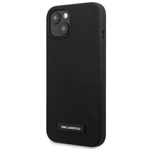 Karl Lagerfeld KLHCP13SSLMP1K iPhone 13 mini 5,4" keménytok fekete Silicone Plaque