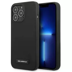   Karl Lagerfeld KLHCP13LSLMP1K iPhone 13 Pro / 13 6,1" keménytok fekete Silicone Plaque tok