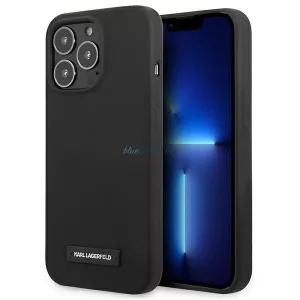 Karl Lagerfeld KLHCP13LSLMP1K iPhone 13 Pro / 13 6,1" keménytok fekete Silicone Plaque tok