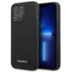  Karl Lagerfeld KLHCP13XSLMP1K iPhone 13 Pro Max 6,7" keménytok fekete Silicone Plaque tok