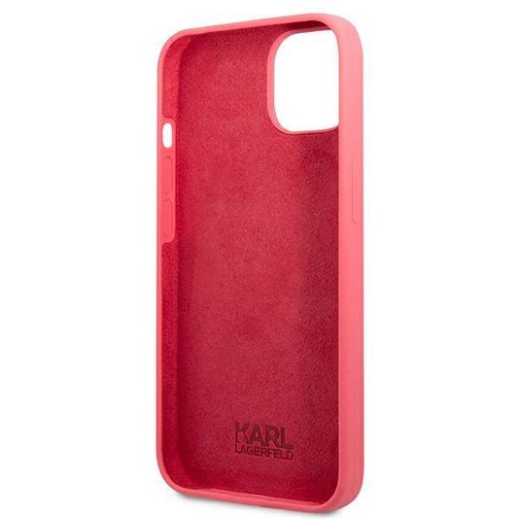 Karl Lagerfeld KLHCP13SSLMP1PI iPhone 13 mini 5,4" keménytok fukszia Silicone Plaque