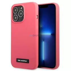   Karl Lagerfeld KLHCP13XSLMP1PI iPhone 13 Pro Max 6,7" keménytok fukszia Silicone Plaque tok