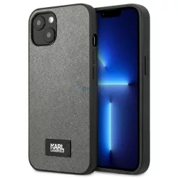   Karl Lagerfeld KLHCP13SSFMP2DG iPhone 13 mini 5,4" keménytok ezüst Saffiano Plaque