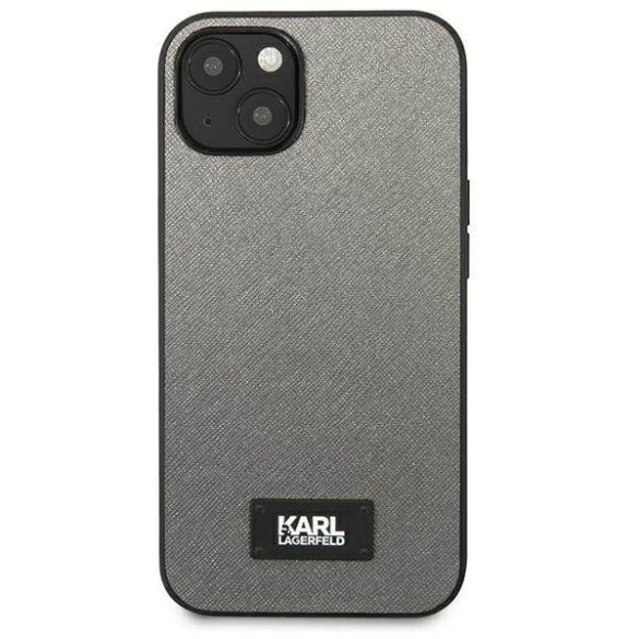 Karl Lagerfeld KLHCP13SSFMP2DG iPhone 13 mini 5,4" keménytok ezüst Saffiano Plaque