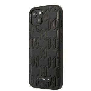 Karl Lagerfeld KLHCP13SMNMP1K iPhone 13 mini 5,4" keménytok fekete Monogram Plaque tok