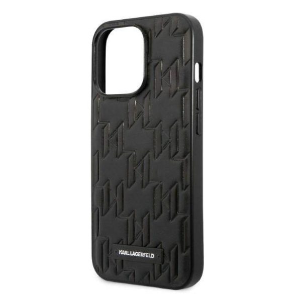 Karl Lagerfeld KLHCP13XMNMP1K iPhone 13 Pro Max 6,7" keménytok fekete Monogram Plaque tok