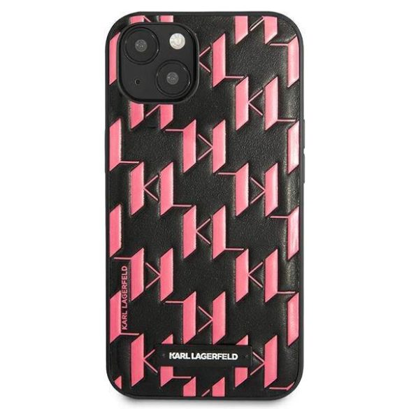 Karl Lagerfeld KLHCP13SMNMP1P iPhone 13 mini 5,4" keménytok rózsaszín Monogram Plaque tok