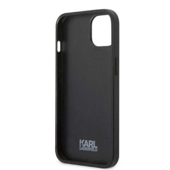 Karl Lagerfeld KLHCP13LPMNIKBK iPhone 13 Pro / 13 6,1" keménytok fekete Monogram ikonikus Patch tok