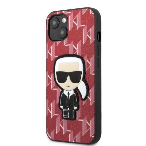 Karl Lagerfeld KLHCP13SPMNIKPI iPhone 13 mini 5,4" keménytok piros Monogram ikonikus Patch