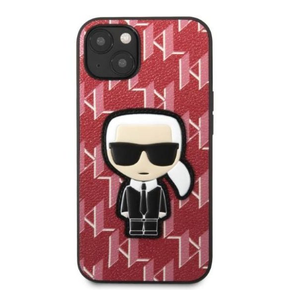 Karl Lagerfeld KLHCP13SPMNIKPI iPhone 13 mini 5,4" keménytok piros Monogram ikonikus Patch