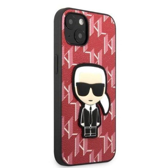 Karl Lagerfeld KLHCP13SPMNIKPI iPhone 13 mini 5,4" keménytok piros Monogram ikonikus Patch