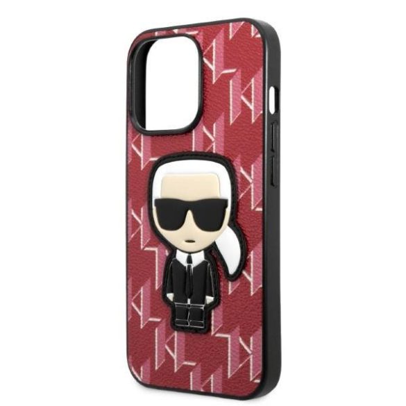 Karl Lagerfeld KLHCP13LPMNIKPI iPhone 13 Pro / 13 6,1" keménytok piros Monogram ikonikus Patch tok