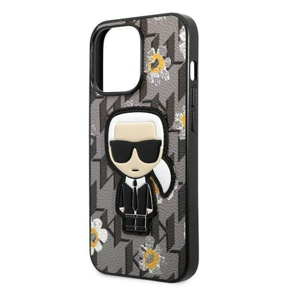 Karl Lagerfeld KLHCP13XPMNFIK1 iPhone 13 Pro Max 6,7" szürke Virág ikonikus Karl Lagerfeld tok