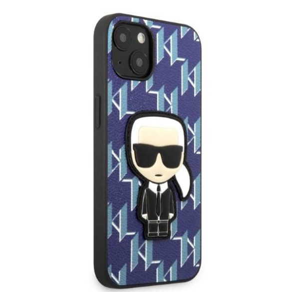 Karl Lagerfeld KLHCP13SPMNIKBL iPhone 13 mini 5,4" keménytok kék Monogram ikonikus Patch tok