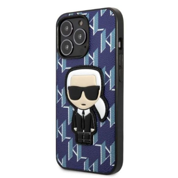 Karl Lagerfeld KLHCP13LPMNIKBL iPhone 13 Pro / 13 6,1" keménytok kék Monogram ikonikus Patch tok