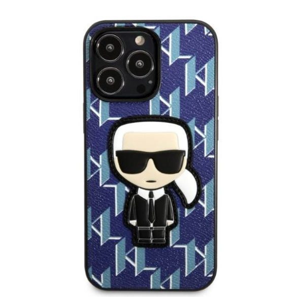 Karl Lagerfeld KLHCP13LPMNIKBL iPhone 13 Pro / 13 6,1" keménytok kék Monogram ikonikus Patch tok