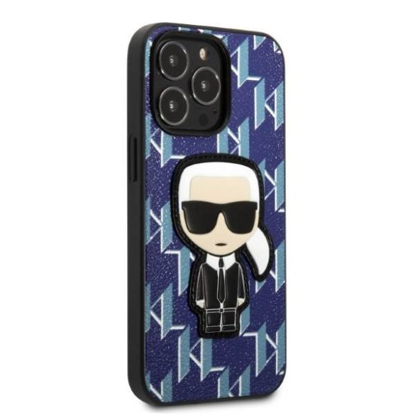 Karl Lagerfeld KLHCP13LPMNIKBL iPhone 13 Pro / 13 6,1" keménytok kék Monogram ikonikus Patch tok