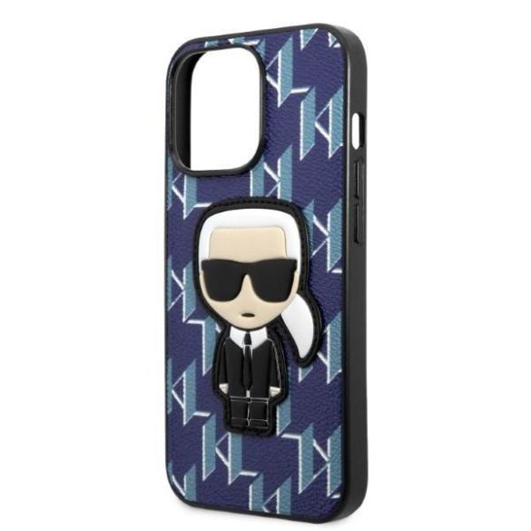 Karl Lagerfeld KLHCP13LPMNIKBL iPhone 13 Pro / 13 6,1" keménytok kék Monogram ikonikus Patch tok