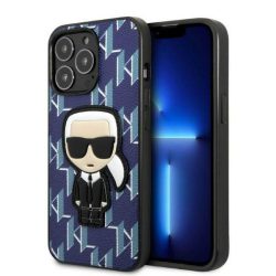   Karl Lagerfeld KLHCP13XPMNIKBL iPhone 13 Pro Max 6,7" keménytok kék Monogram ikonikus Patch tok